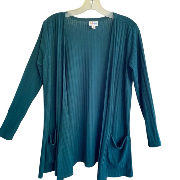 LulaRoe Long Sleeve Pockets Sweater Forest Green Size EXTRA SMALL - Picture 1 of 3